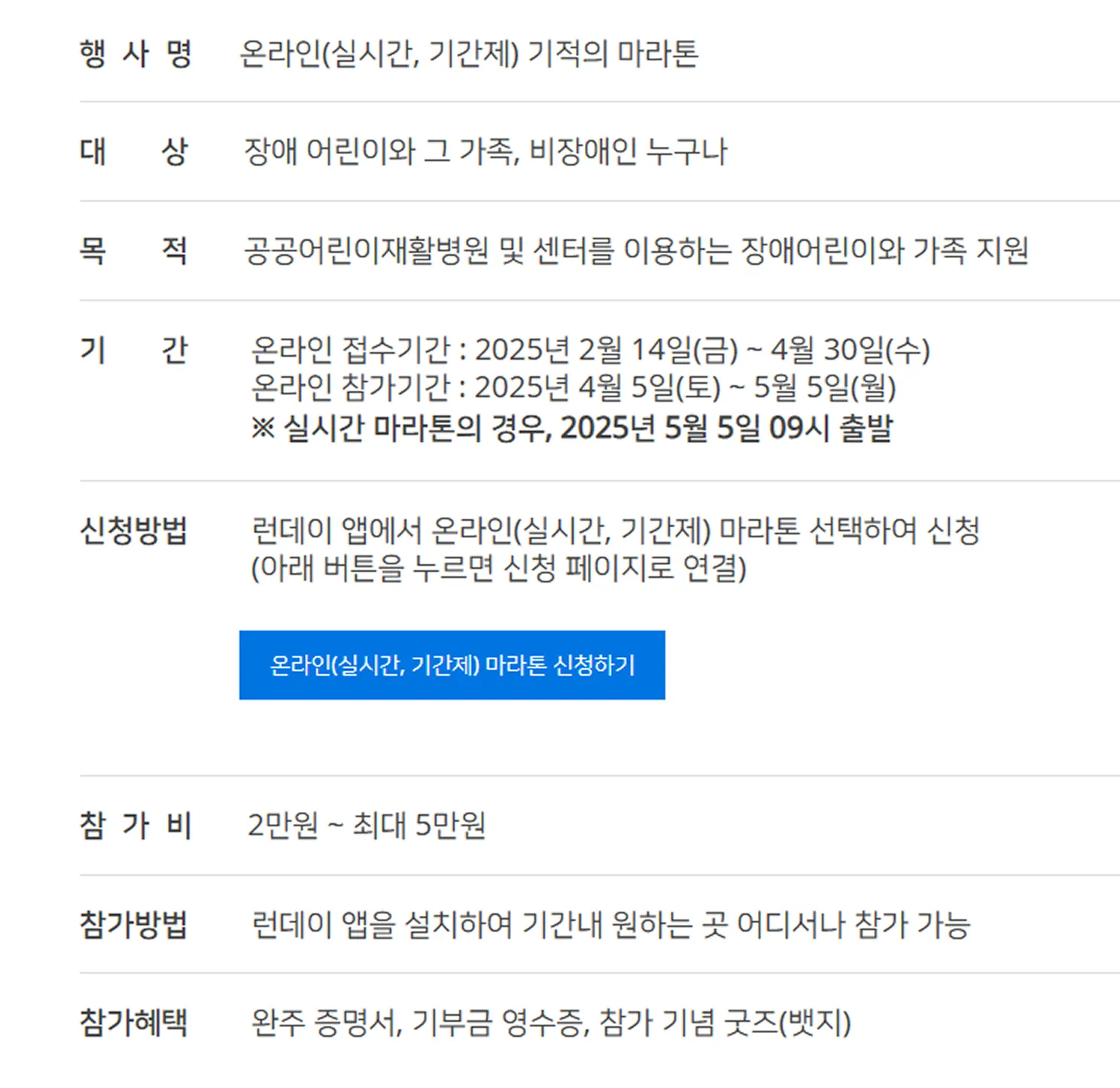 제10회 기적의 마라톤 이미지